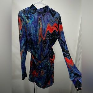 Fashion Nova Mesh 2Pc Skirt Set